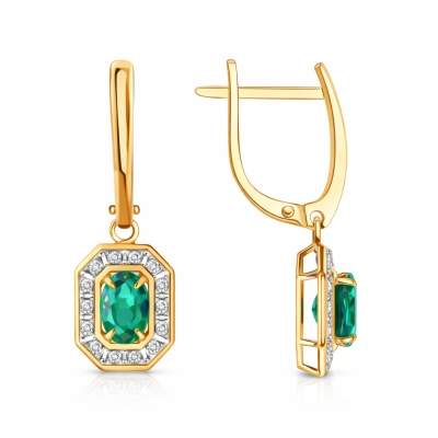 Cercei din aur cu diamante