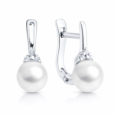 Cercei din aur cu diamante