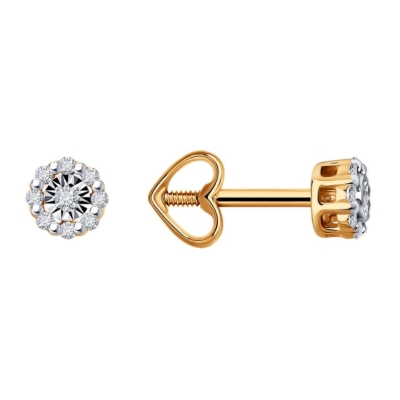 Cercei din aur cu diamante